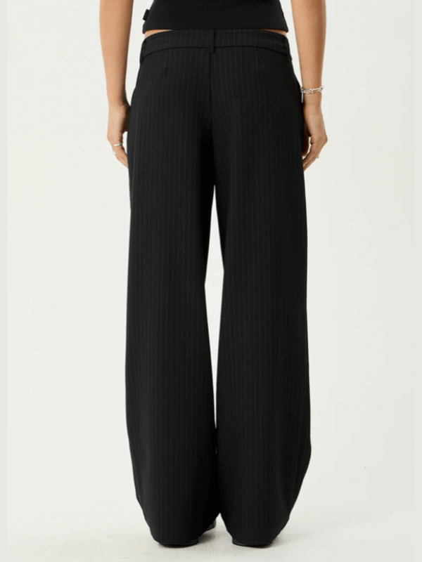 AFENDS BUSINESS PINSTRIPE LOW RISE TROUSER