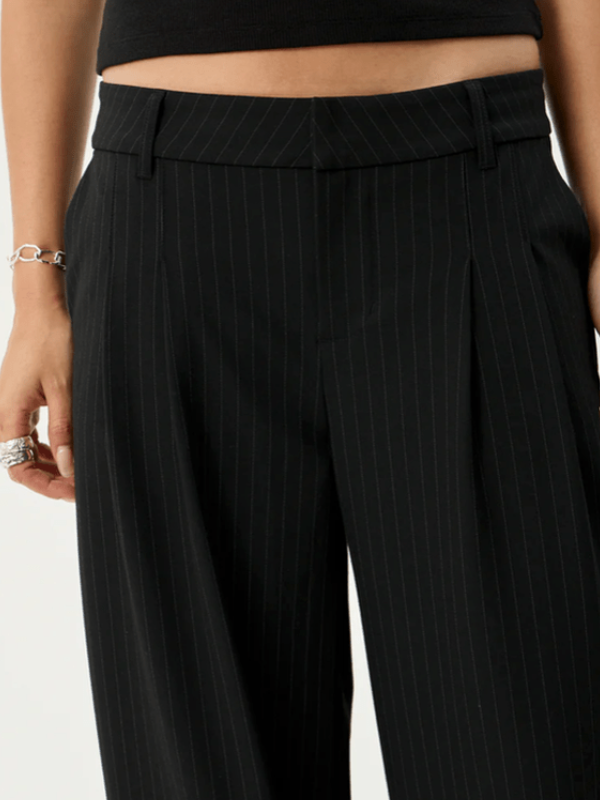 AFENDS BUSINESS PINSTRIPE LOW RISE TROUSER