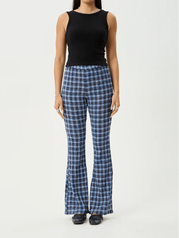 AFENDS MOUNTAINS SEERSUCKER FLARE PANT