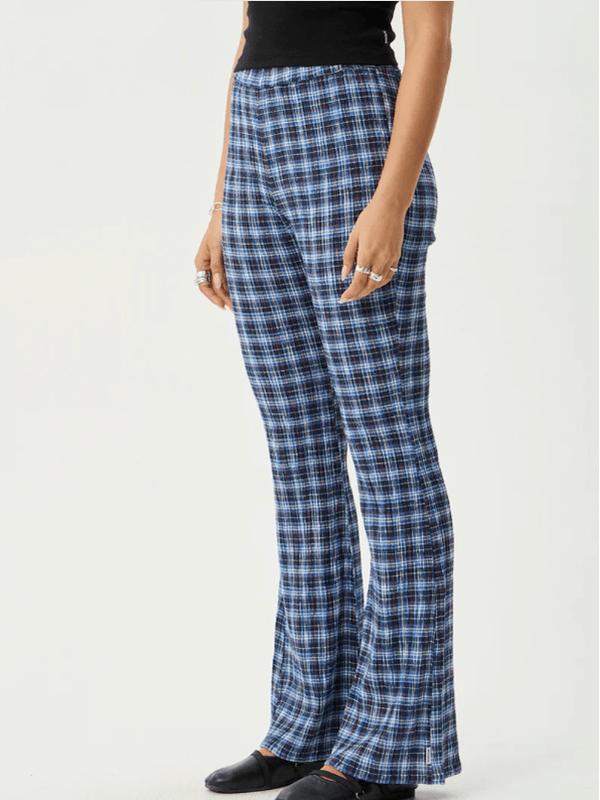AFENDS MOUNTAINS SEERSUCKER FLARE PANT