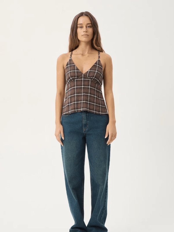 AFENDS REVERIE SEERSUCKER STRAPPY TOP