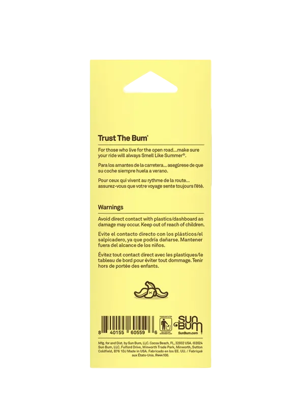SUN BUM  BANANA AIR FRESHENER