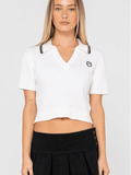 RUSTY POSH GIRL RIBBED V-NECK KNIT TOP