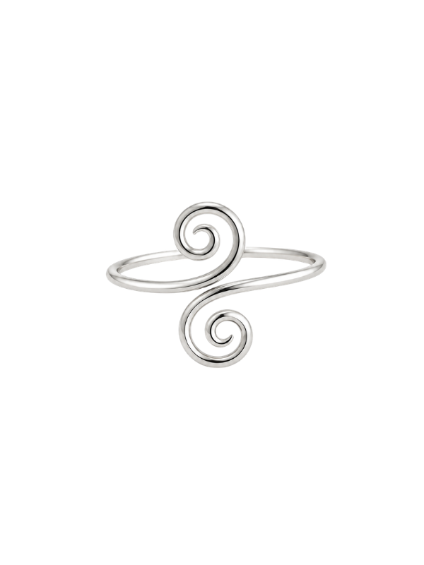 Tidal Spiral Toe Ring