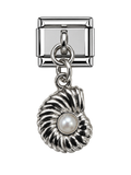 Tidal Swirl Italian Bracelet Charm