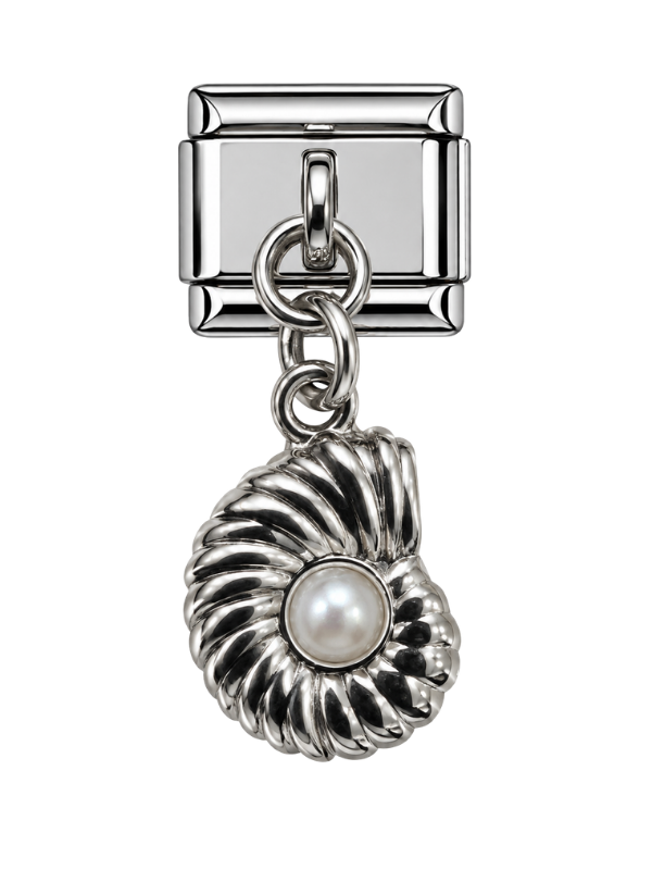 Tidal Swirl Italian Bracelet Charm