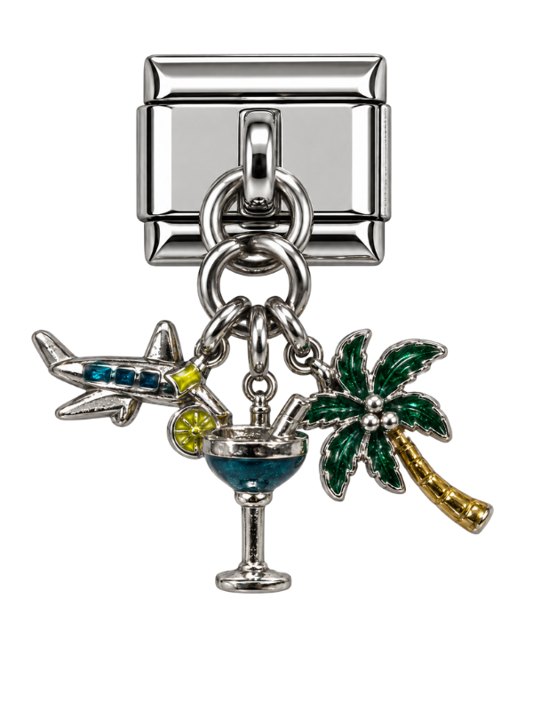 Tropical Escape Italian Bracelet Charm