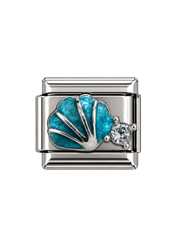 Turquoise Shell Italian Bracelet Charm