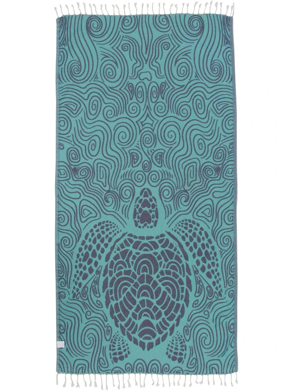 SAND CLOUD – MINT SWIRL TURTLE TOWEL