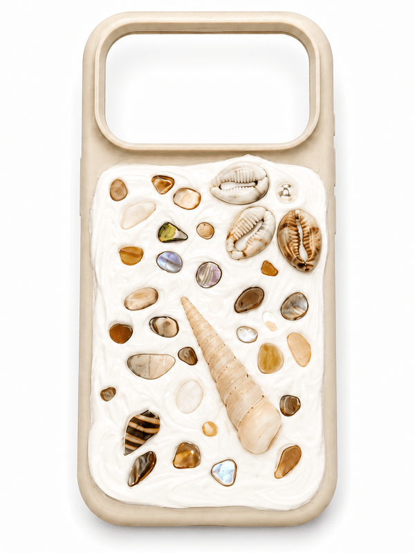 COASTAL HANDMADE SHELL IPHONE 17 PRO PHONE CASE