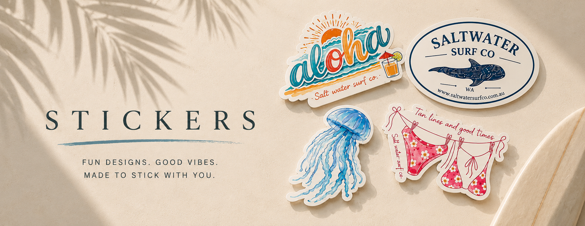 Surf & Coastal Stickers | Lifestyle Accessories – Salt water surf co