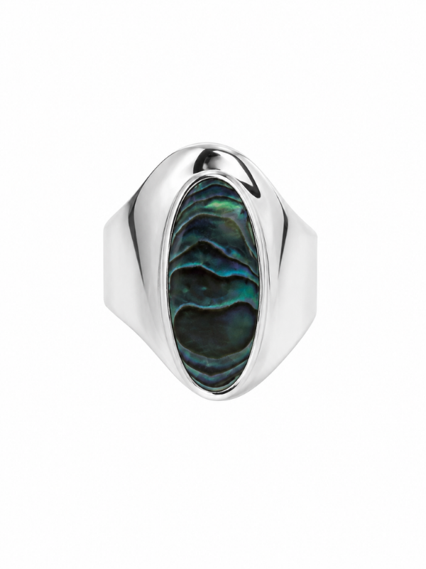 Oval Abalone Statement Ring