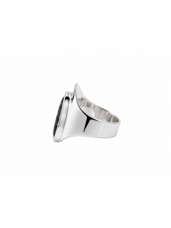 Oval Abalone Statement Ring
