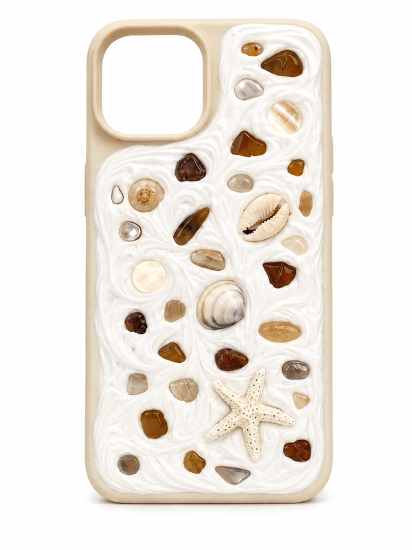 COASTAL HANDMADE SHELL IPHONE 14 PLUS PHONE CASE