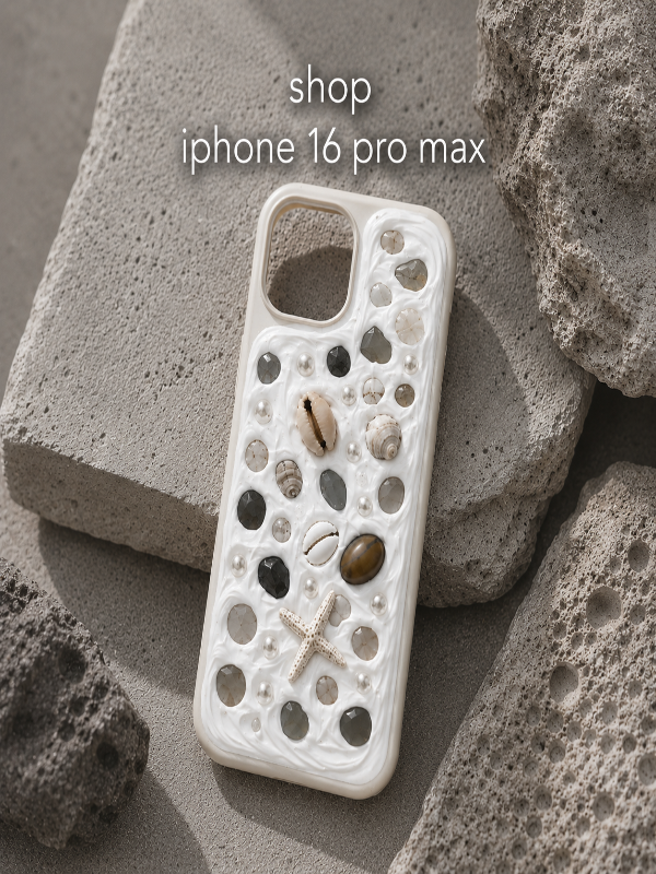 COASTAL HANDMADE SHELL IPHONE 16 PRO MAX PHONE CASE