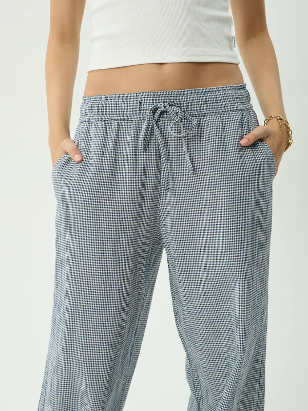 Afends Harriet women's wide leg pants with a relaxed fit for everyday wear.