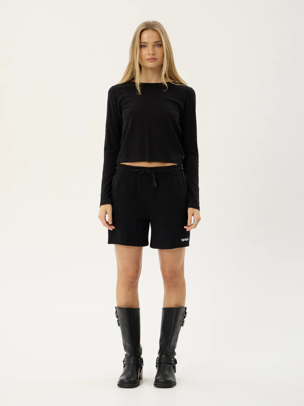 Afends Katelyn Fleece Short women's heavyweight fleece shorts with a relaxed fit for everyday comfort.