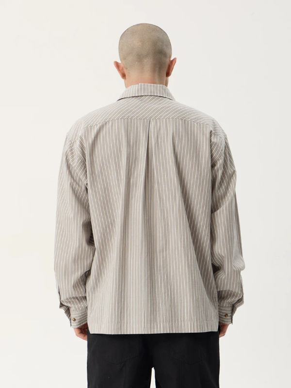 Afends Lennox oversized long sleeve shirt in a relaxed unisex fit for everyday casual wear.