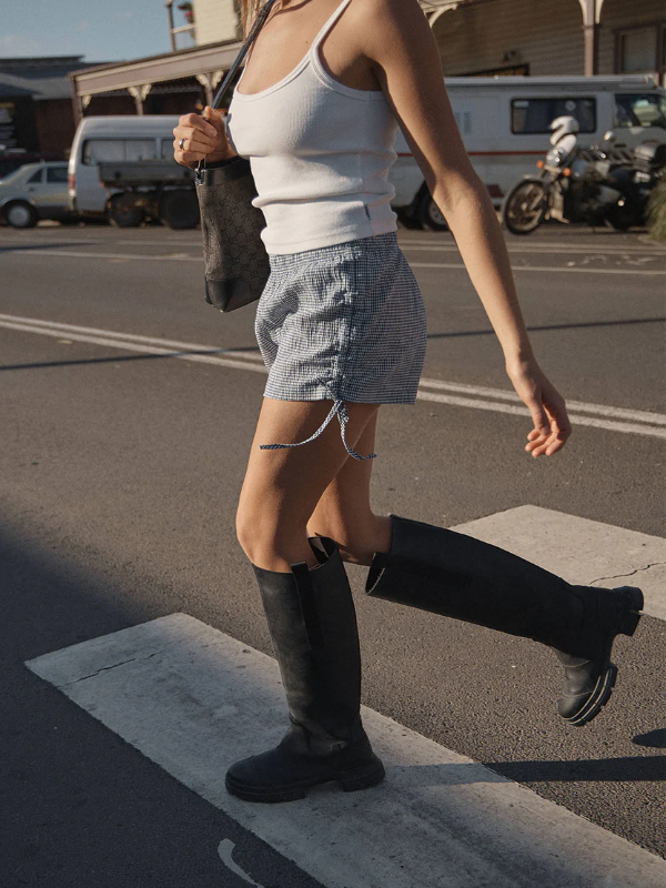 Afends Luella women's low rise casual shorts with a relaxed fit for everyday wear.