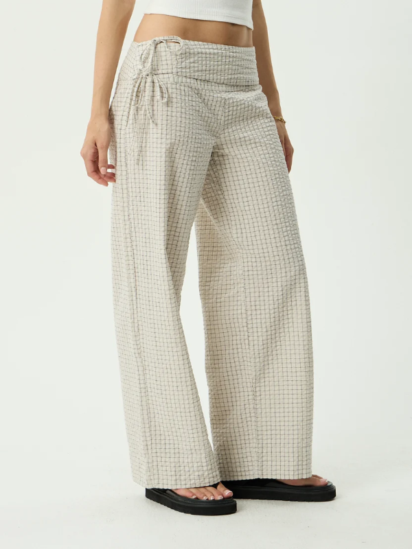 Afends Sofia Reverb women's organic wide leg pants with a relaxed fit and everyday style.