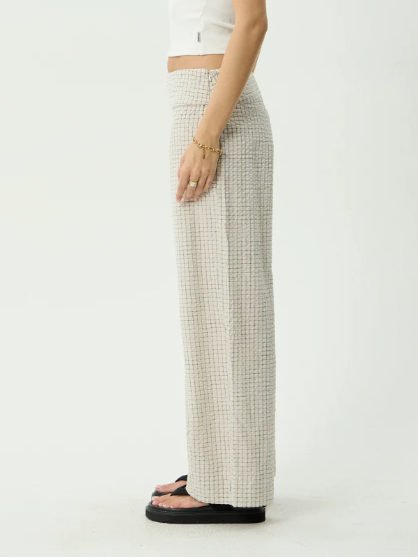 Afends Sofia Reverb women's organic wide leg pants with a relaxed fit and everyday style.