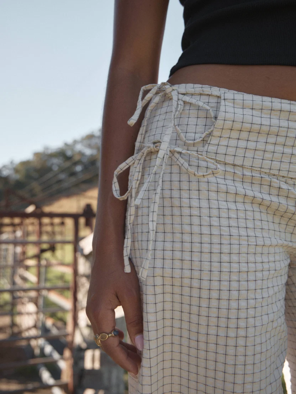 Afends Sofia Reverb women's organic wide leg pants with a relaxed fit and everyday style.