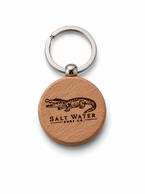 Alligator Handmade Engraved Wooden Keychain