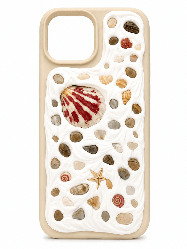 COASTAL HANDMADE SHELL IPHONE 14 PLUS PHONE CASE