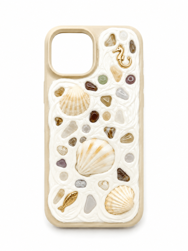 COASTAL HANDMADE SHELL IPHONE 14 PLUS PHONE CASE