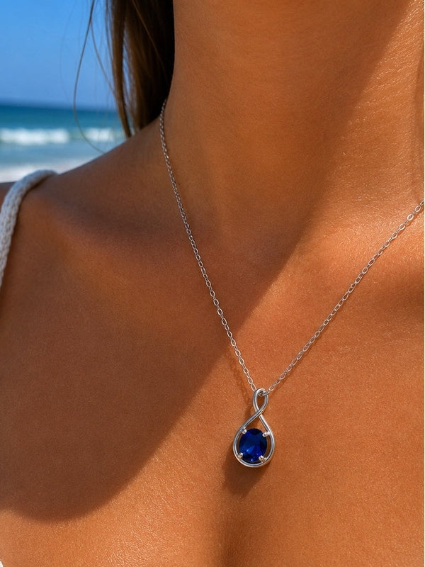 SOL GLOW NAVY NECKLACE