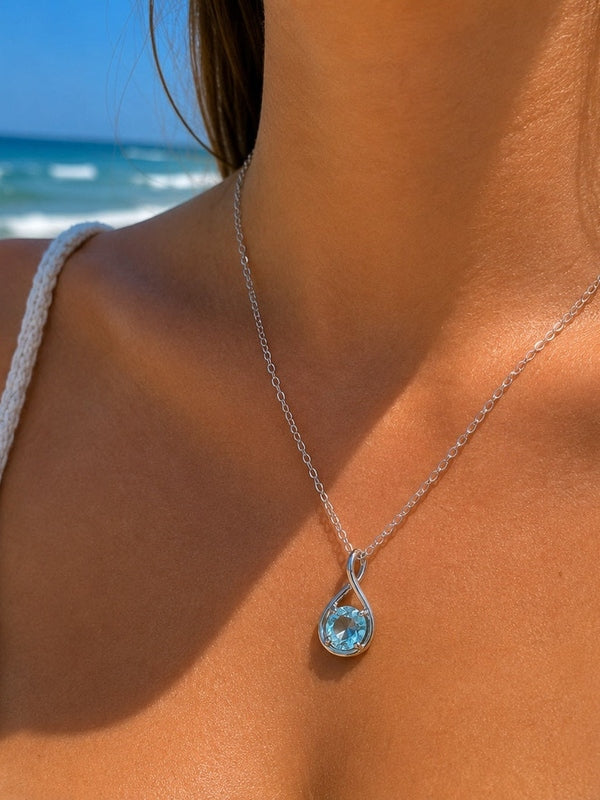 SOL GLOW PALE OCEAN NECKLACE