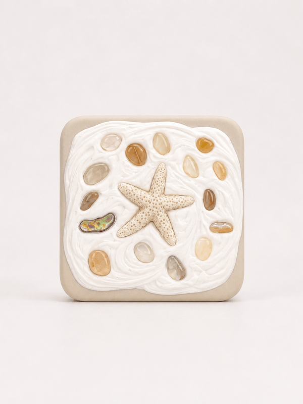 COASTAL HANDMADE SHELL COMPACT MIRROR