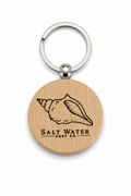 Conch Shell Handmade Engraved Wooden Keychain