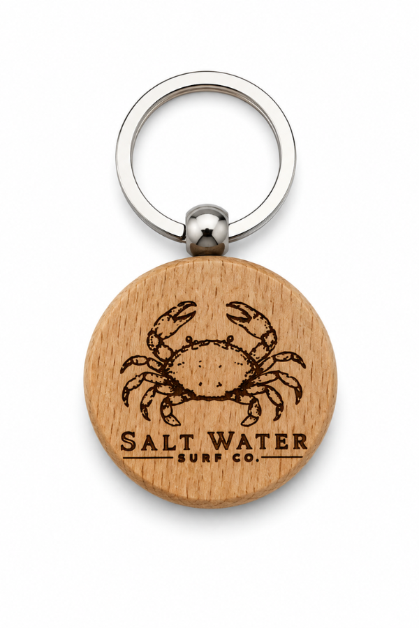 Crab Handmade Engraved Wooden Keychain