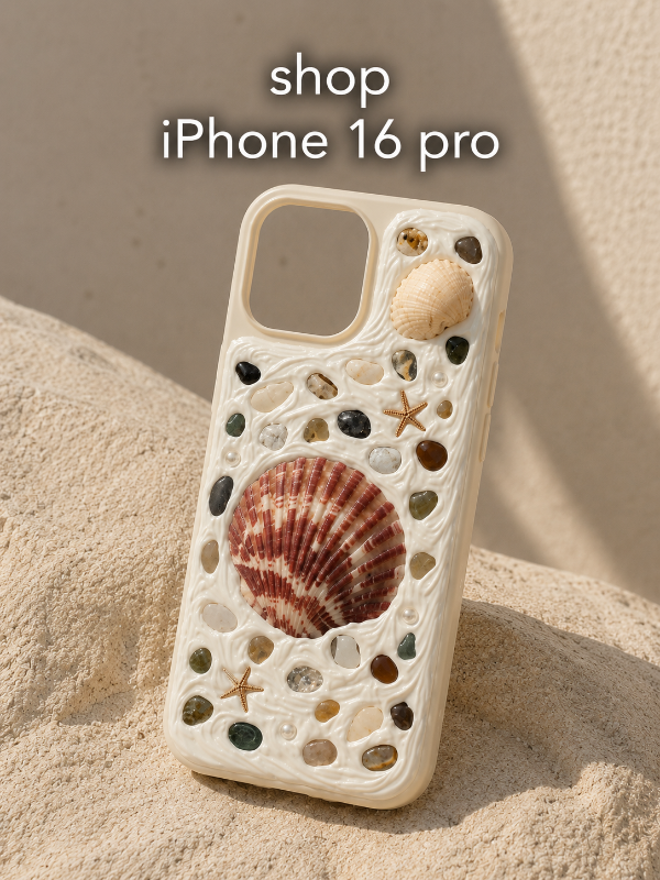 COASTAL HANDMADE SHELL IPHONE 16 PRO PHONE CASE