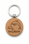 Dolphin Handmade Engraved Wooden Keychain