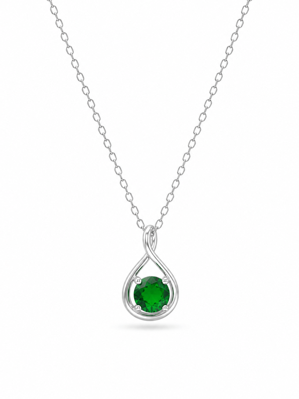 Sol Glow Verde Silver Necklace