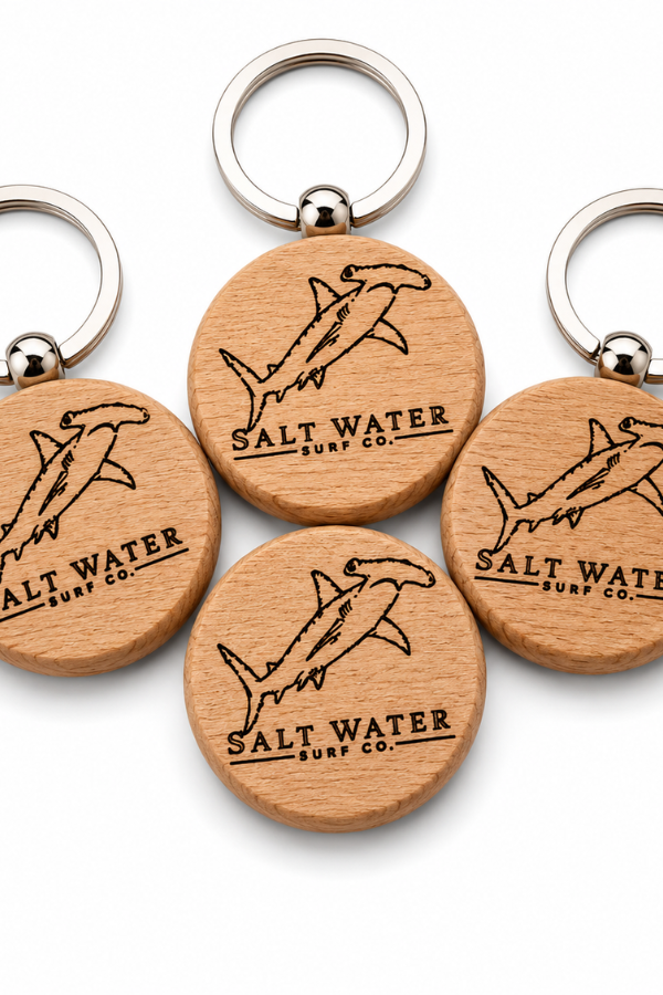 Hammerhead Shark Handmade Engraved Wooden Keychain