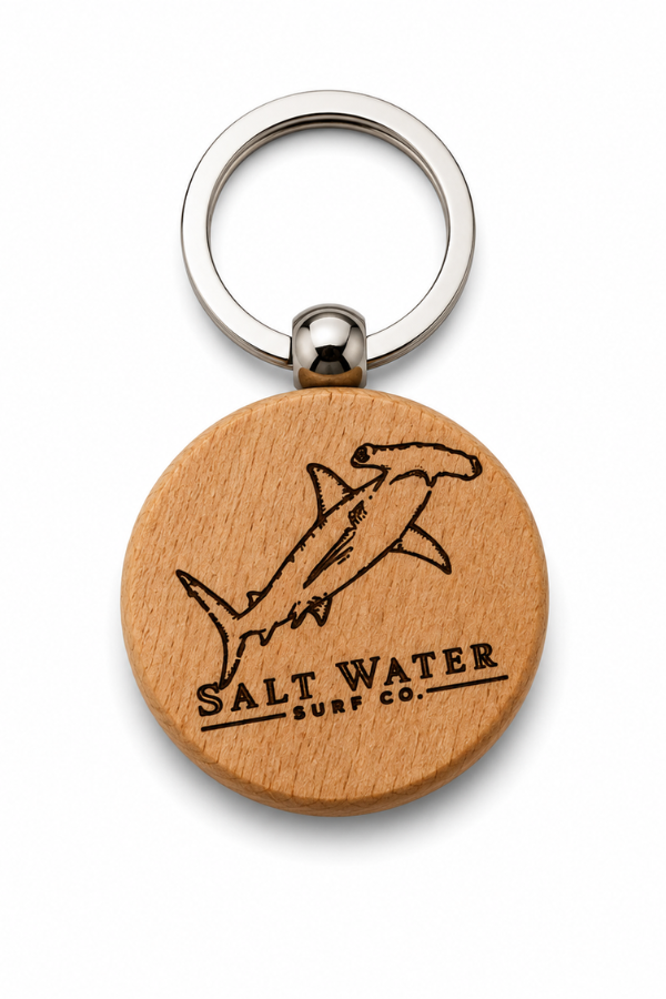 Hammerhead Shark Handmade Engraved Wooden Keychain