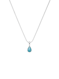 Handmade Larimar necklace featuring natural blue Larimar stone and a coastal-inspired design.
