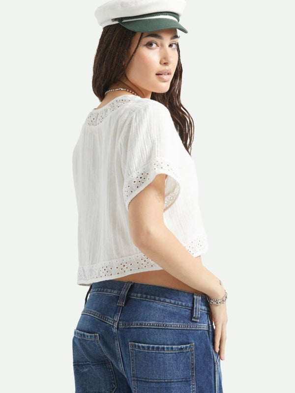 BRIXTON WOMENS SEASIDE EYELET TOP