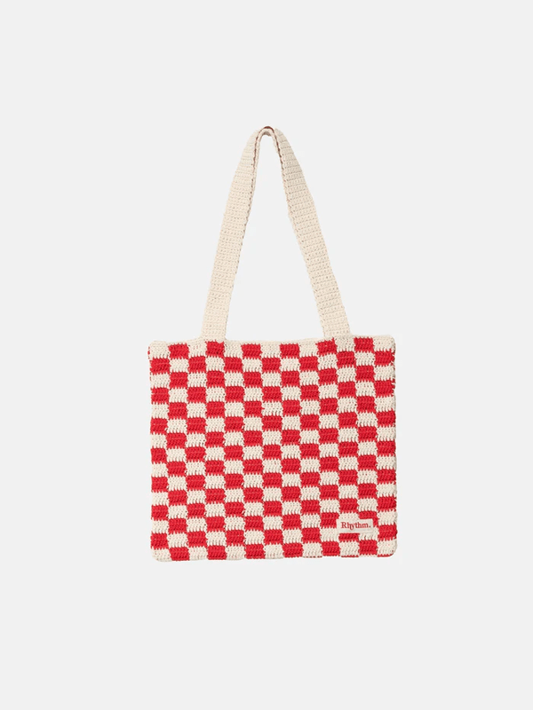 RHYTHM LOLA CHECK CROCHET TOTE BAG