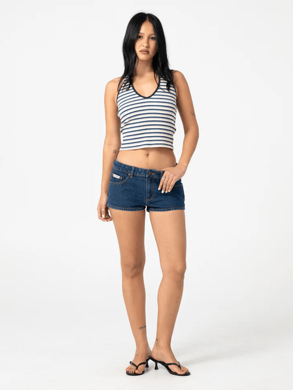 RUSTY DIRTY LEMMY MICRO MINI DENIM SHORT