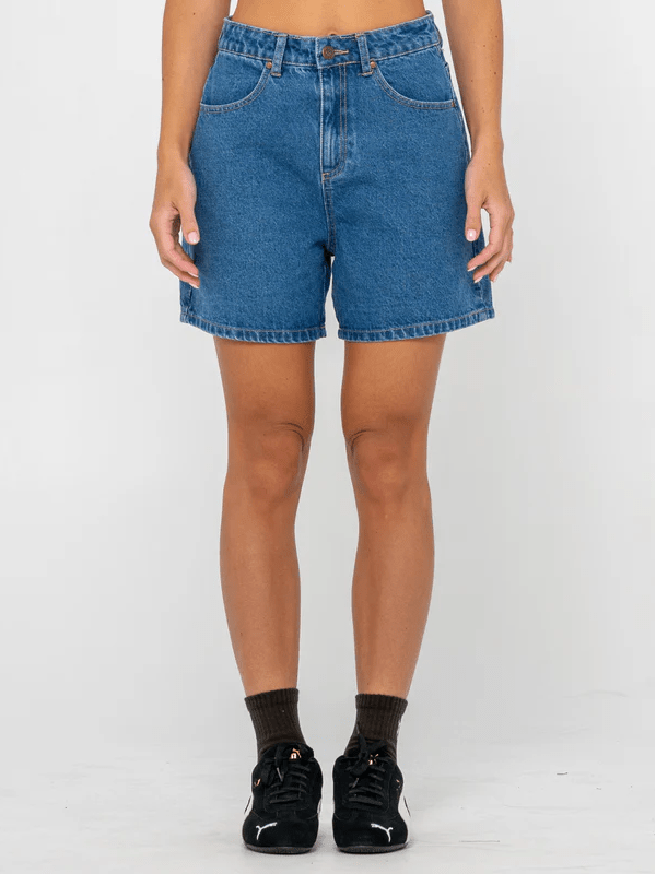 RUSTY CYPRUS HIGH WAISTED DENIM SHORT
