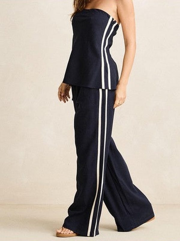 RHYTHM CONTRAST LINEN TRACK PANT