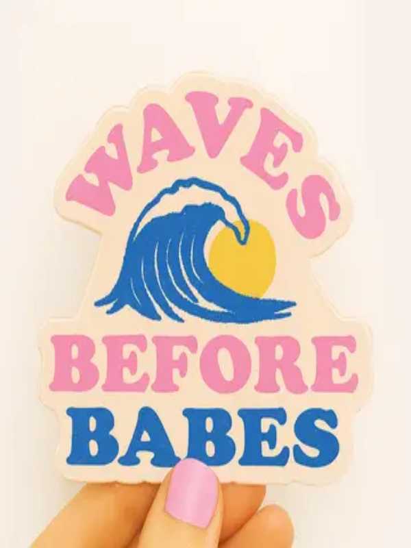 DAYDREAM PRINTS WAVES BEFORE BABES STICKER