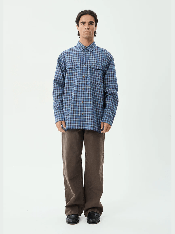 AFENDS MOUNTAINS OVERSIZED LONG SLEEVE SHIRT