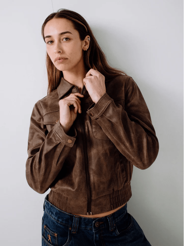 RUSTY ALLY-WAY FAUX LEATHER JACKET