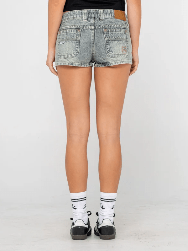 RUSTY DIRTY LEMMY MICRO MINI DENIM SHORT