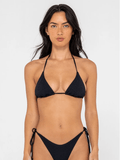 RUSTY SANDALWOOD SLICK TRIANGLE BIKINI TOP